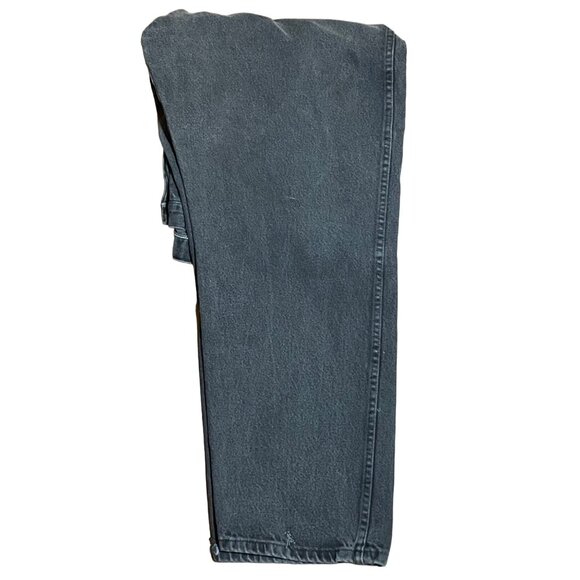 Authentic Vintage Mens Wrangler Jeans Light Wash Black 42x31 Zip Fly - Picture 12 of 16